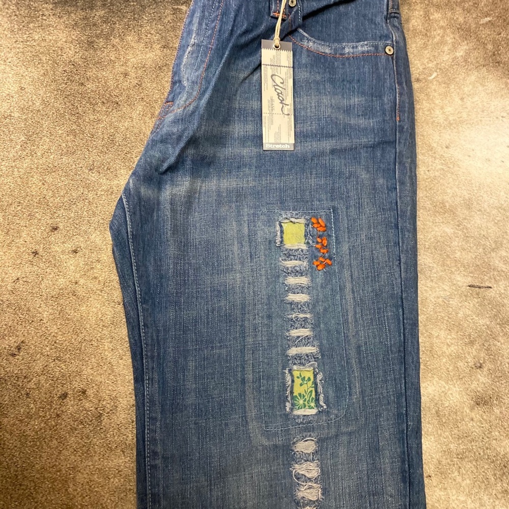 Clash patchwork Jeans style#LP8710